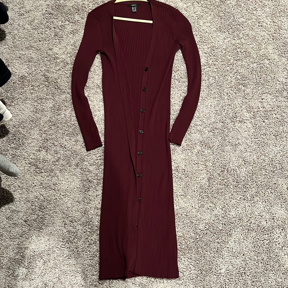 Sweater mid dress- Burgundy (FREE SHIPPING)